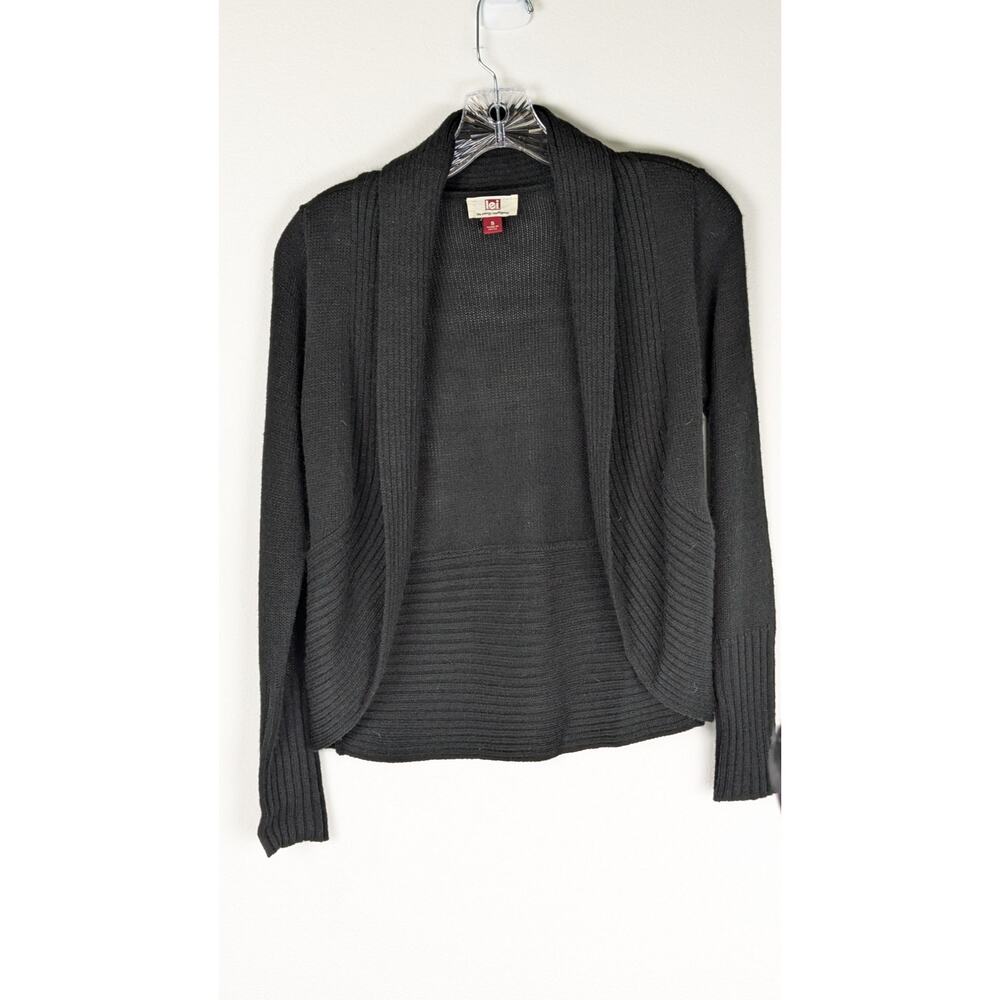 Lei Vtge shrug juniors S black bust32-34" CB 21" sleeves 20 rolled" not 23" VGUC